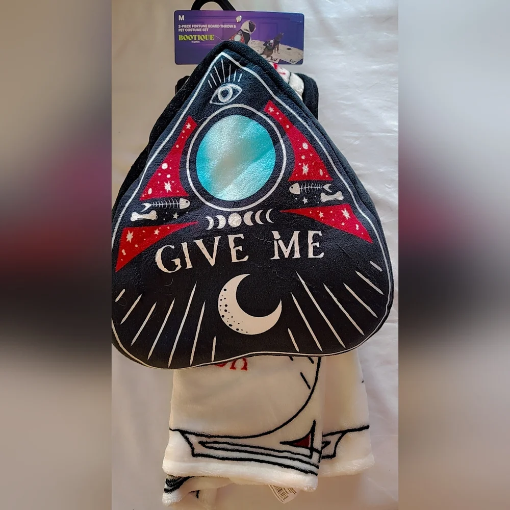 👻Bootique BNWT Gothic Ouija Board Dog Costume & Blanket Set - Medium👻